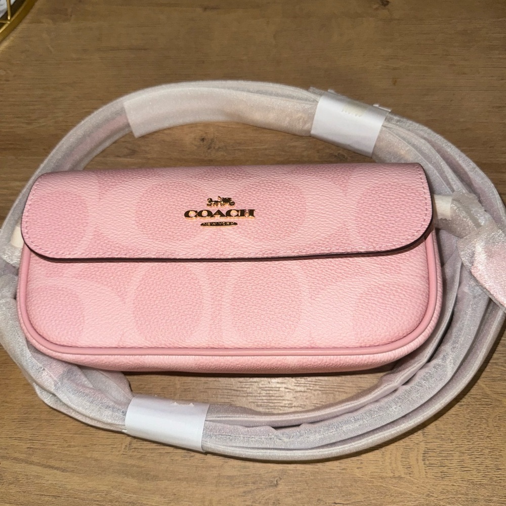 Coach Hailey Flap Bag in Powder Pink